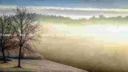 Exempt or Not: Understanding Food Operations Permits in California